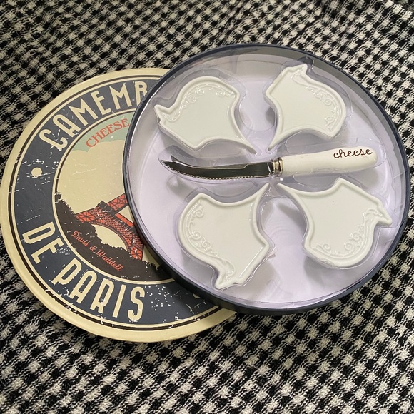 Wine & Cheese Night Charcuterie Camembert Cheese Marker & Knife Set Gourmet - Picture 6 of 10